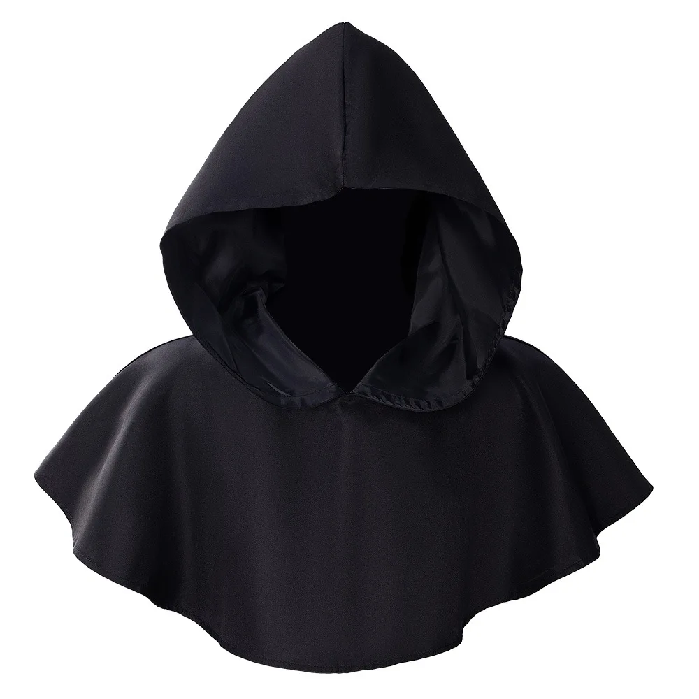 Medieval Hooded Cloak Death Vampire Missionary Victoria Halloween Stage Costume Prop Hat Cosplay Dress Up