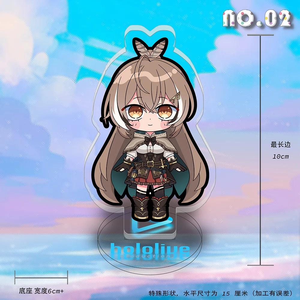 10cm New Anime Hololive Figures Ninomae Ina'nis Gawr Gura La+ Darknesss Cosplay Acrylic Stand Model Fans Christmas Gifts