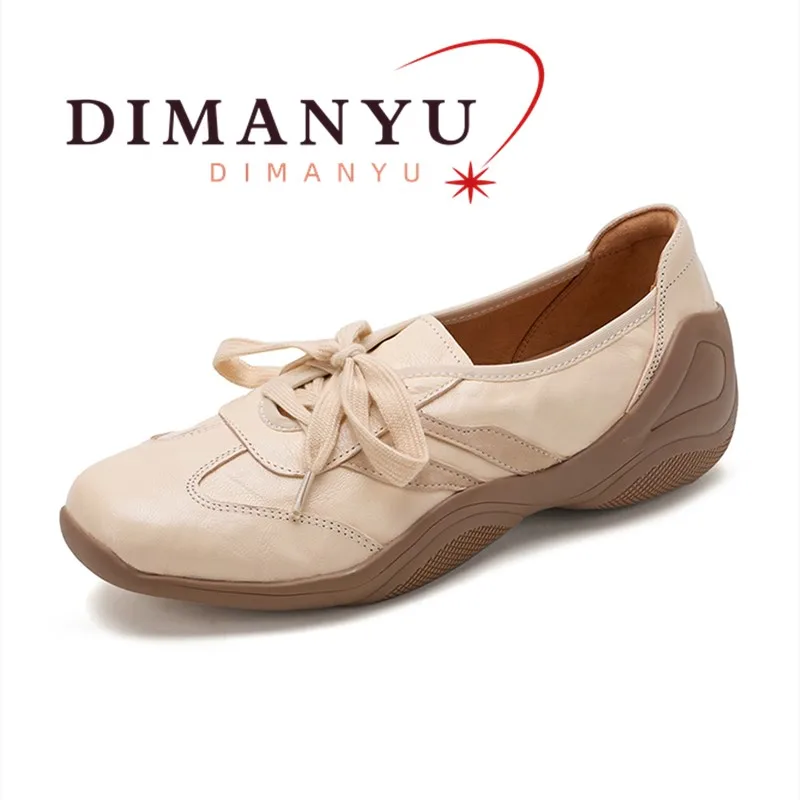 

Women's German Training Shoes Genuine Leather 2026 Spring New Casual Women Flat Shoes Color Block Lace-up Sneakers For Women11