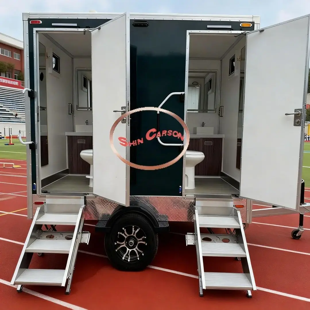 

Portable High-Appearance Towed Mobile Toilet for Outdoor Camping Scenic Areas & Construction Sites - Outdoor Portable Bathroom