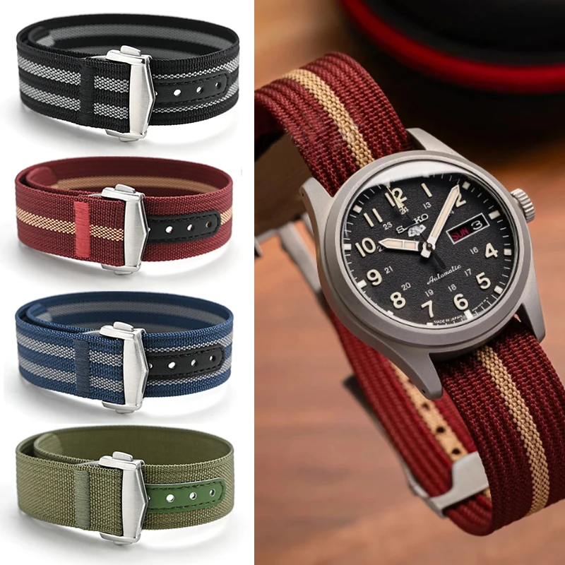 Premium Nylon-Uhrenarmband 20mm 22mm für Omega X Swatch MoonSwatch Universelles Wasserdichtes Faltschließen-Armband für Seiko