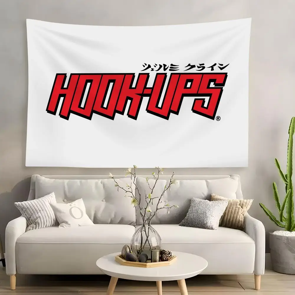 

H-Hook U-Ups Skateboards Tapestry House Bedroom Living Bar Garden Microfiber Decoration Background Art Custom Banner