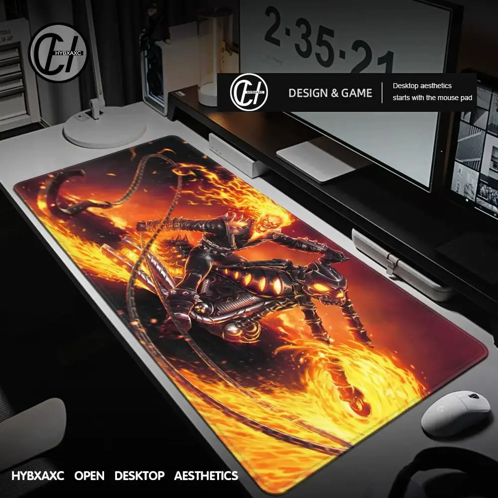 

Ghost Rider Mouse Pad Desk Mouse Pad Cute HD Desk Pad Extended Gaming Keyboard Mats Large 100x50cm XXL Gamer Mousepad