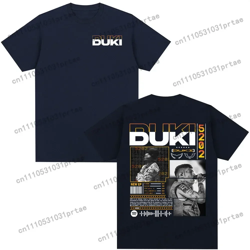 Rapper Duki Duki 5202 MIXTAPE Album T Shirts Mens Women Fashion Hip Hop Vintage T-shirt Cotton Casual Short Sleeve T-shirts Blac