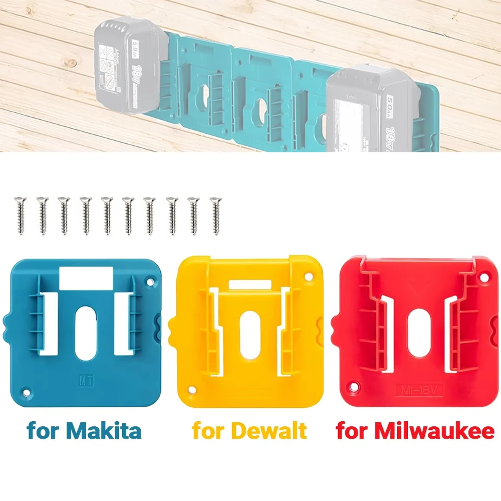 

Machine Holder Battery Storage Rack for Dewalt/Makita/Milwaukee 14.4V 18V Li-ion Battery Wall Mount Tool Bracket Fixing