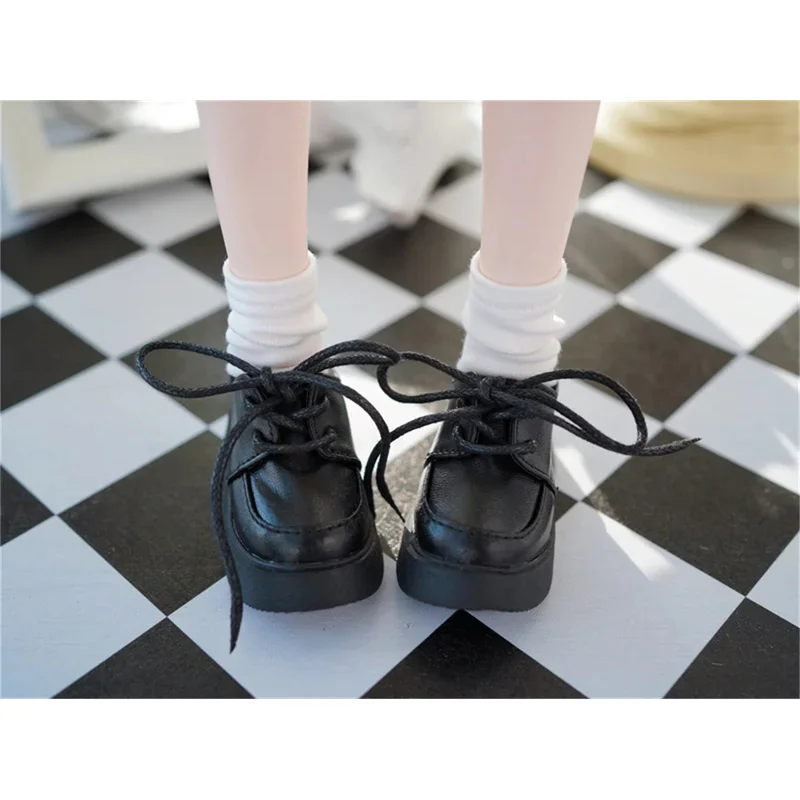 

Обувь для кукол BJD/SD, подходящая для кукол размера 1/4 и 1/6, маленькие кожаные туфли на шнуровке, аксессуары на платформе.