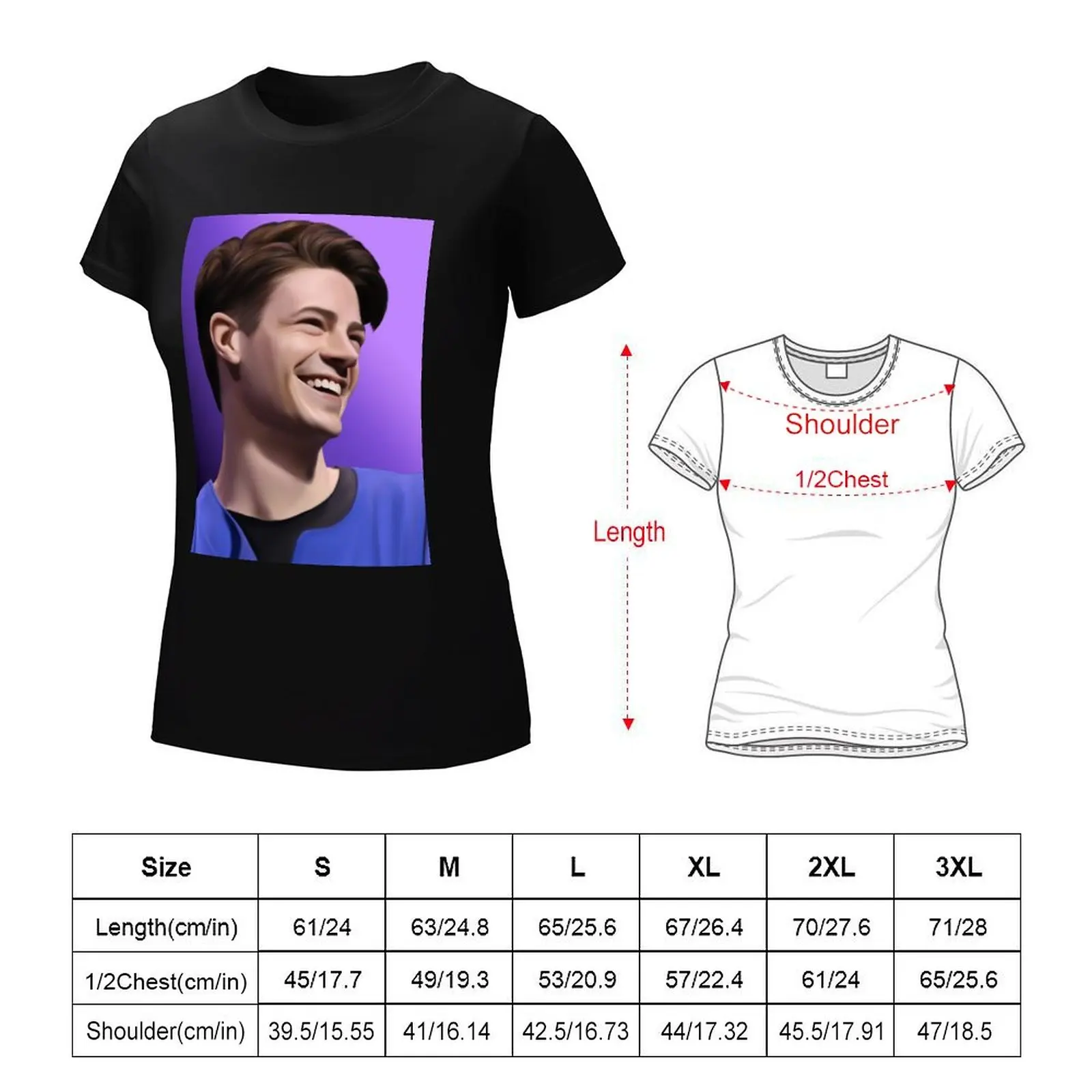 Grant Gustin T-Shirt summer tops Blouse funny blacks western t-shirt dress for Women