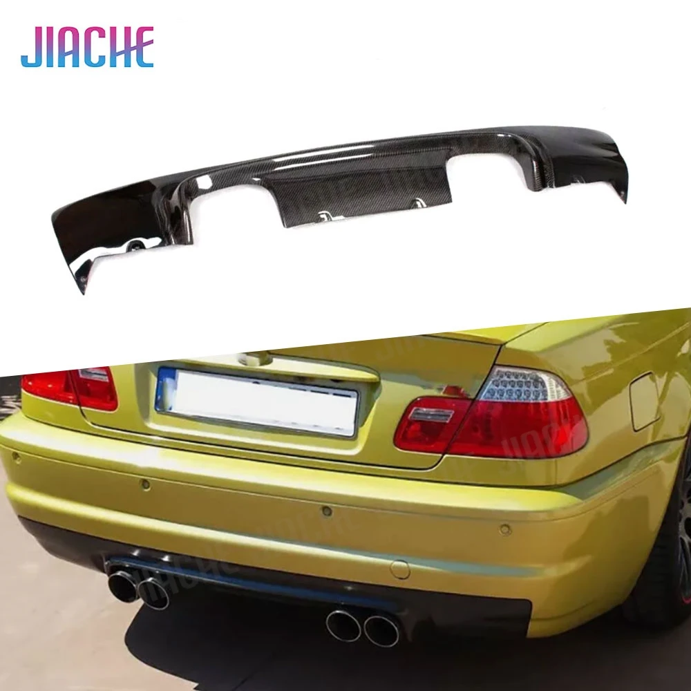 

JIACHE Real Carbon Fiber Rear Diffuser Bumper Lip For BMW E46 M3 Coupe 2000-2006 Car Body kit Tuning Parts