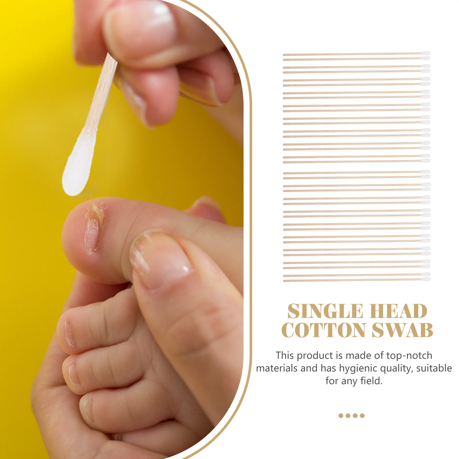 100pcs Dust-Free Cotton Swabs Long Wooden Stick Hygienic Ear Cleaning Makeup Removal Tool For Face Body Care Cotton Buds
