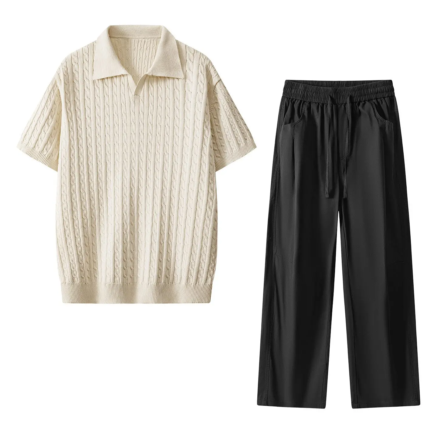 ensemble-decontracte-pour-homme-tendance-americaine-a-manches-courtes-avec-bas-blanc-en-tissu-eponge-pour-l'ete
