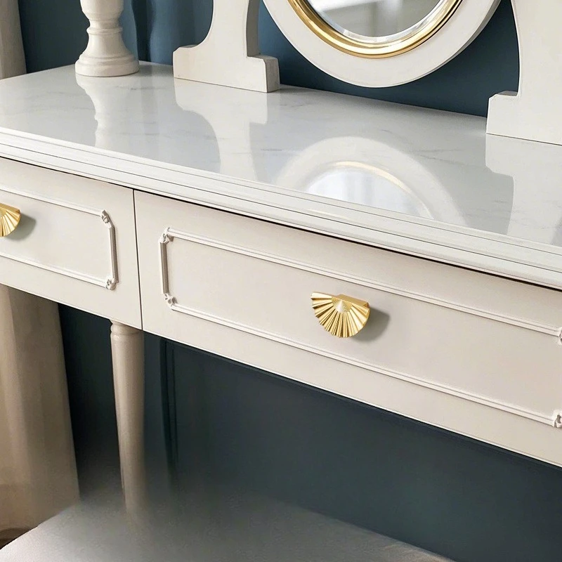 Luxury French Style Cabinet Drawer Handle Golden Single Hole Furniture Hardware