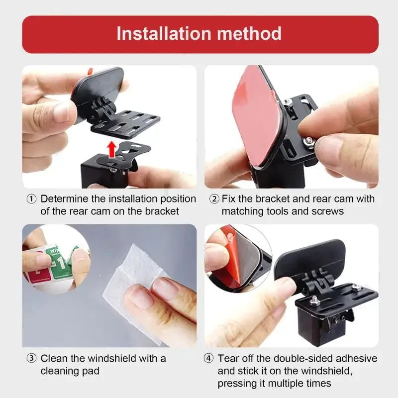 Car Rear View Camera Bracket Dash Mirror Mount Holder for Backup Reverse Cameras Automobile Dashboard Rearview Mirror Support