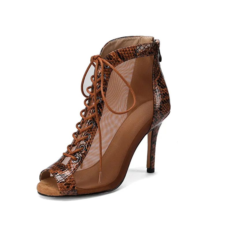 Women Thin HIgh Heels Peep Toe Boots Stilettos Jazz Dance Women\'s shoes For Latin Dancing Street Sexy Stilettos Plus Size 46