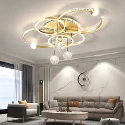 Minimalist LED ceiling lamp personalized creative ring ring living room lamp gold atmosphere bedroom study lamps and lanterns