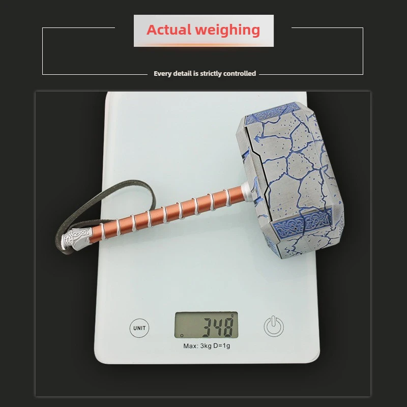 Martillo Medieval grande del amor y trueno de Thor, 20cm/7,87 pulgadas, modelo de arma de Metal, periférico de película y Tv, accesorios de Cosplay, regalos, juguete