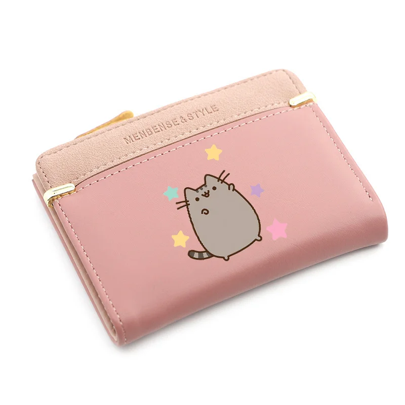 Pusheen Women\'s Wallet Anime Short Wallets Cute PU Leather Coin Purse Multifunctional Card Holder Slim Clutch Bags Birthday Gift