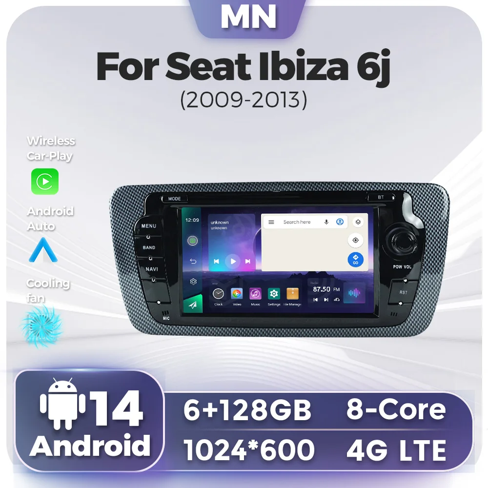 EU Dute Free 8 Core GPS Navigation For Seat Ibiza 6j 2009-2013 MK4 FR Android Multimedia Player Wireless Car-play Auto BT Stereo