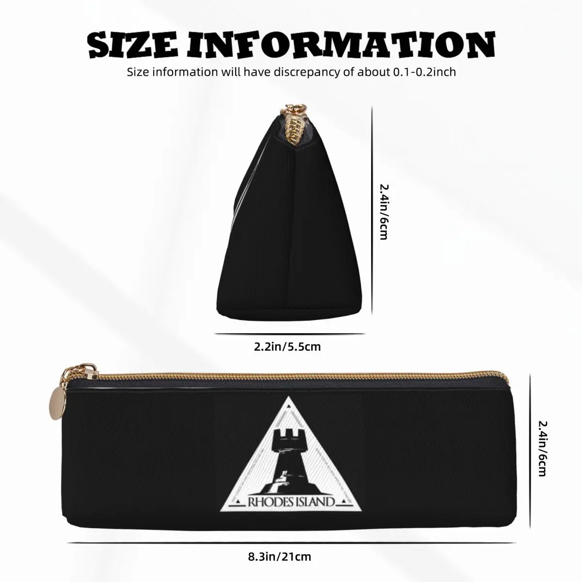 Estuche para lápices con emblema de la Isla de Rhodes de Arknights para Studen, caja para bolígrafos escolares, bolsa para lápices, suministros de papelería, bolsa porta bolígrafos