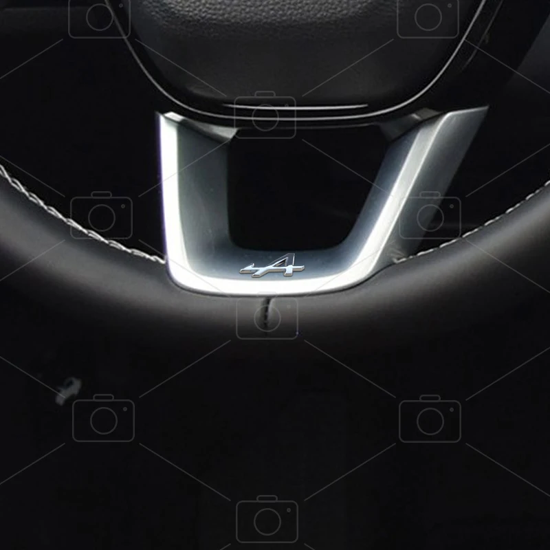 Car Metal A Logo Badge Steering Wheel Decals Styling For Clio RS Arkana Scenic Austral Espace Rafale Emblems Sticker Accessories