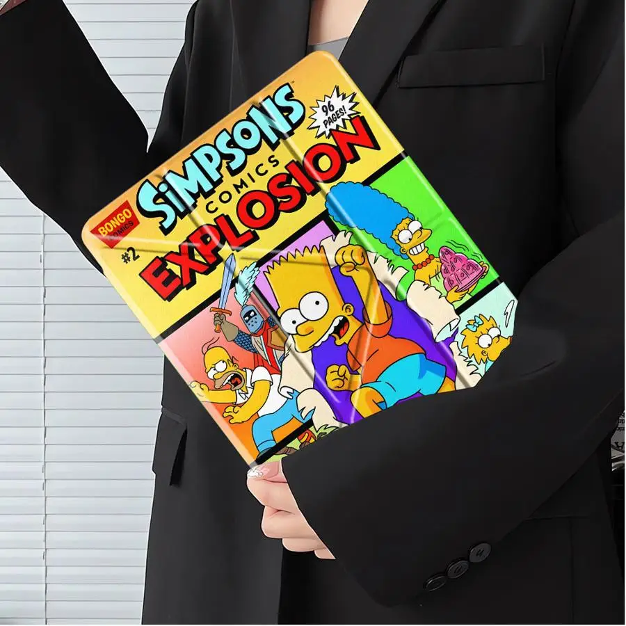 Holder Cover Tablet Case For iPad Mini 6 7 Air 4 5 M3 M2 1 2 M4 11inch Pro 11th 10th 9th 8th 7th 12.9inch Pro 2025 The Simpsons