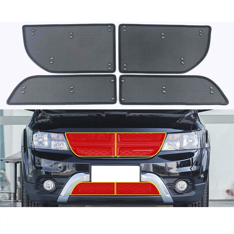 Car Front Grill Mesh Protect Anti-insect for Dodge Journey Fiat Freemont 2008 2009 2010 2011 2012 2013 2014 2015 2016 2017 2018