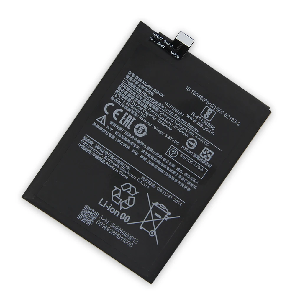 Brand New Replacement Battery BM4W For Xiaomi Mi 10T Lite 5G Phone Batteries 4820mAh with Tools