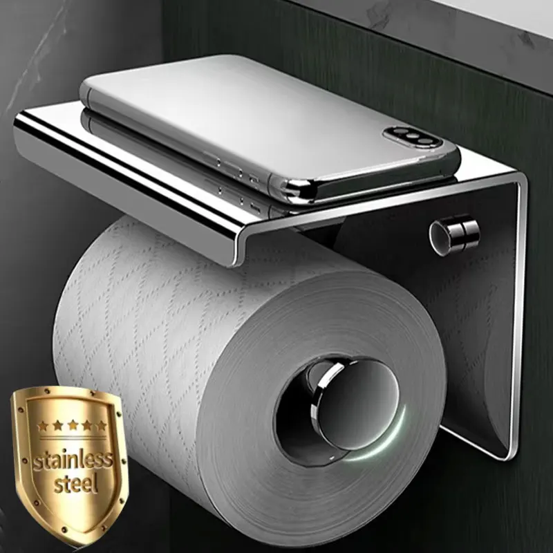 

Bathroom Toilet Paper Holder 304 Stainless Steel Waterproof Roll Paper Box Tissue Box Holder Bathroom Hardware Accessories