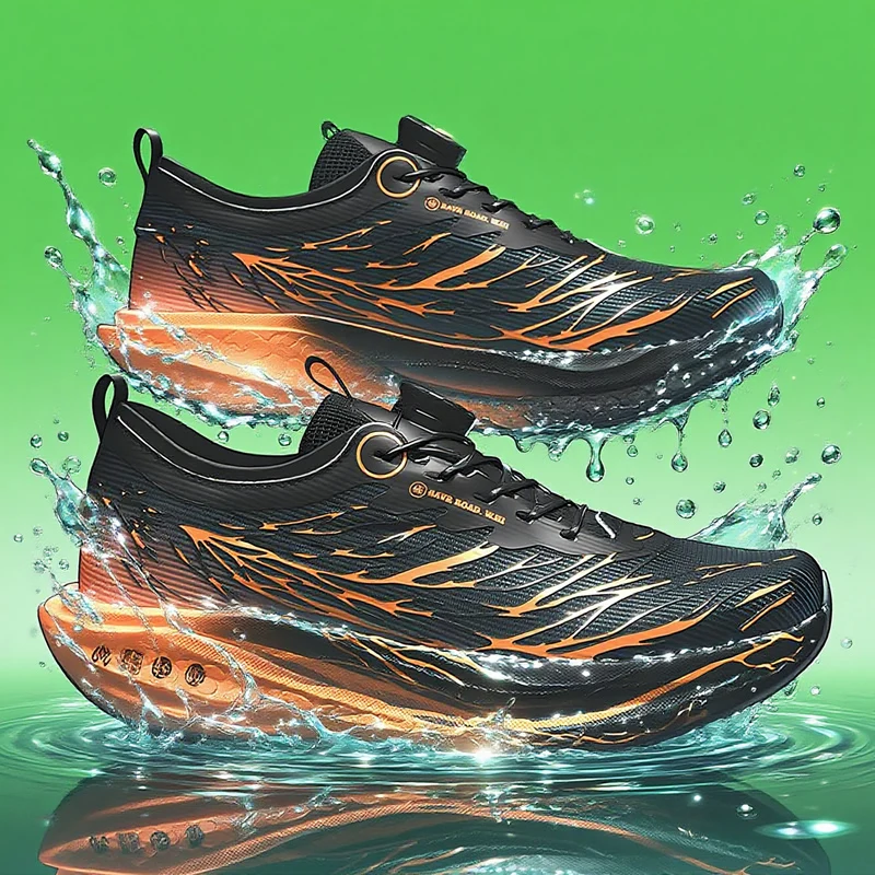 Men's lightweight sneakers four seasons outdoor breathable casual running shoes fashion student thick-sole soft-sole sports shoe