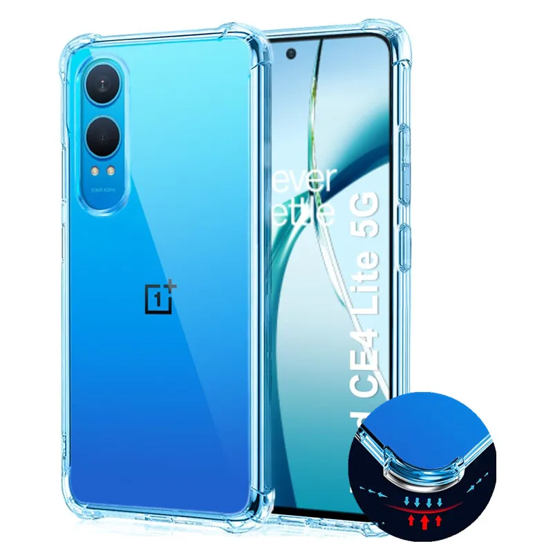 Shockproof TPU Case for OnePlus Nord CE 4 Lite Nord 3 2 CE3 N30 SE N300 N200 N20 5G Protective Cover Capa Fundas Coque