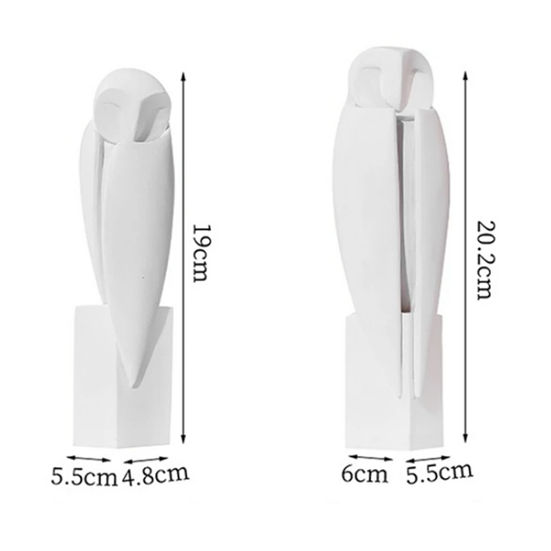Minimalist Owll Statue Sculpture Animal Decorative Figurines Home Decoration For Bookshelf Home Office Cabinet Decor image 5