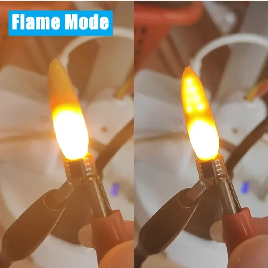 2/1Modes 100~1PCS Per Box 3V Led Flash Candles Edison Bulb Flame Filament Diode Birthday Party Decoration Light Bulb Accessories