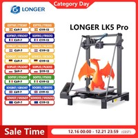 LONGER LK5 Pro 3D Printer 90% Pre-Assembled Triangle Design Large Dual Blower Fan Print Area 30*30*40cm 4.3''Color Touchscreen