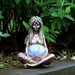 Mother Earth Goddess Statue, Resin Art, Painted Figurine, Home Decoration, Living Room, Garden Ornaments, Mother's Day Gift