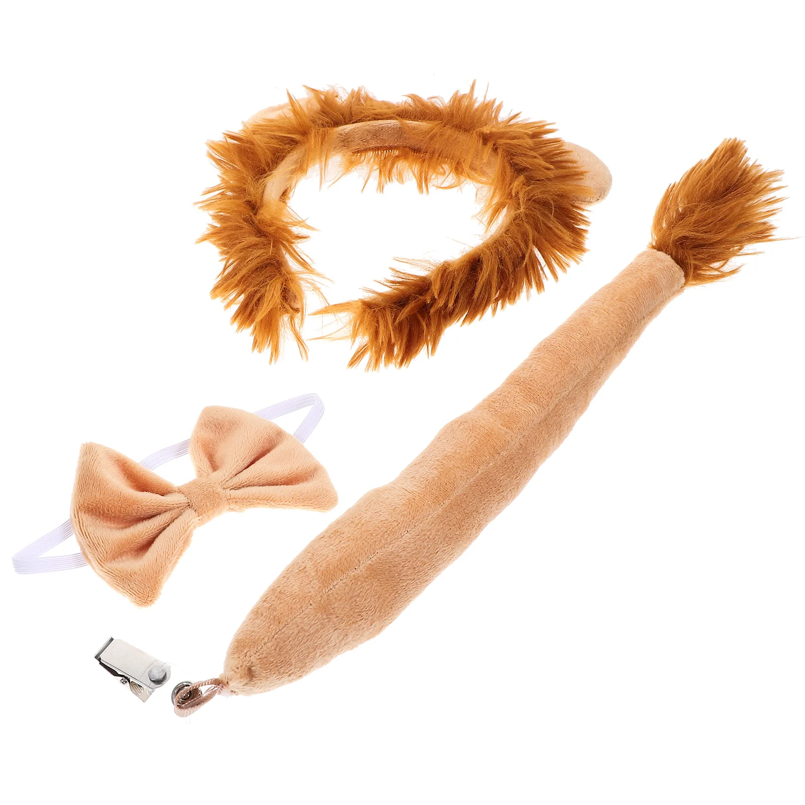 

Children's Performance Lion Headband Set Decorative Kids Costume Animal Tails Halloween Costumes Plush Ears Fabric Cosplay