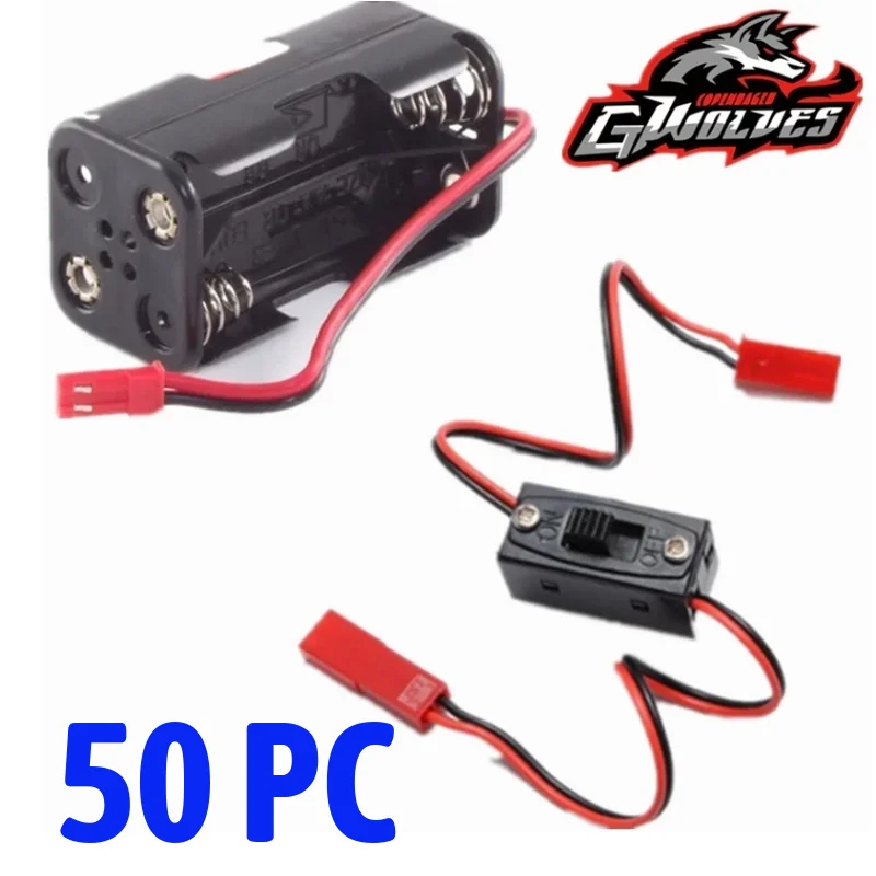 

Wholesale 50pc 1/10 1/8 RC On/Off Switch JST Connector 6V Receiver box RC light Nitro power box battery box RC parts