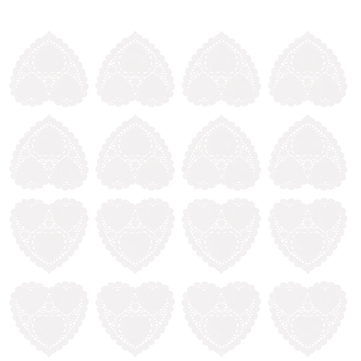 

4 Inch Heart Shape Cake Paper Pads Oil Absorbing White Lace Doilies For Baking Wedding Party Tray Liner Kitchen Bar