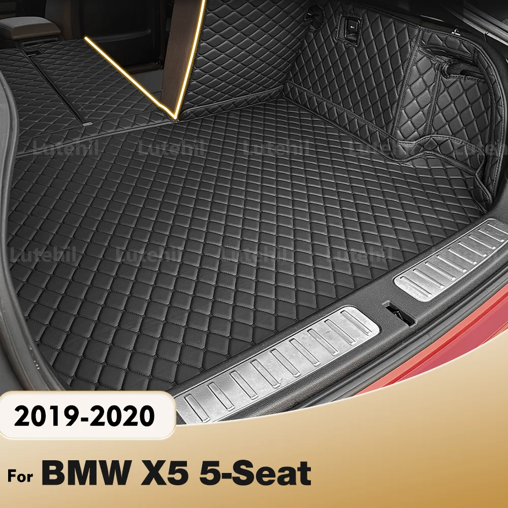 

LUTEHIL для BMW X5 5-Seat 2019 2020, индивидуальный коврик для багажника автомобиля, высококачественный кожаный багажник, автомобильные аксессуары для интерьера
