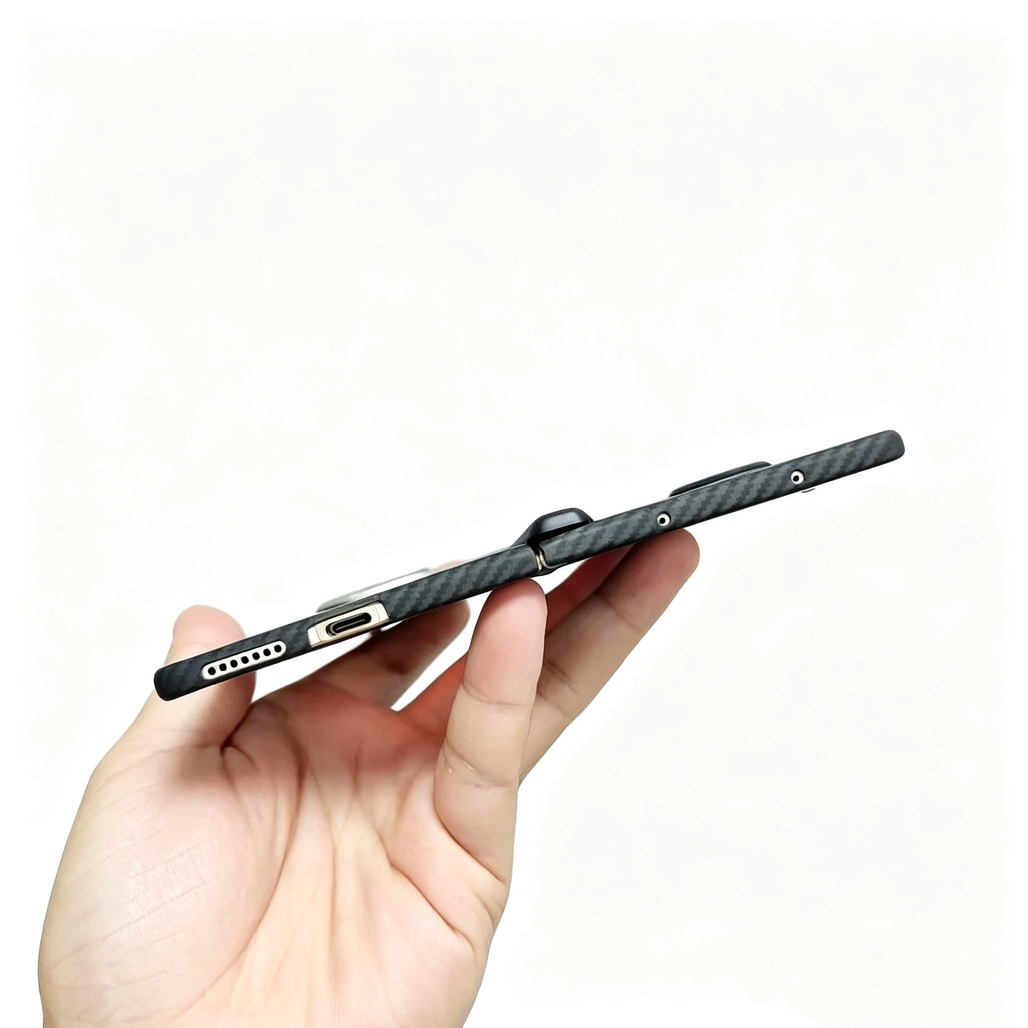 Etui For Honor Magic V6 V5 Ultra-Cienkie Etui Magnetyczne Magsafe Do Huawei Mate X7 X6 X5 X3 Pura X Max Pokrowiec z Włókna Węglowego Aramidowego — zdjęcie produktu 3