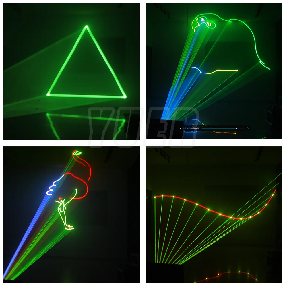 YUER Battery Power RGB 1W 2W 3W Laser Bluetooth Ios Android APP Control For Dj Disco Wedding Stage Lighting Club Home Christmas