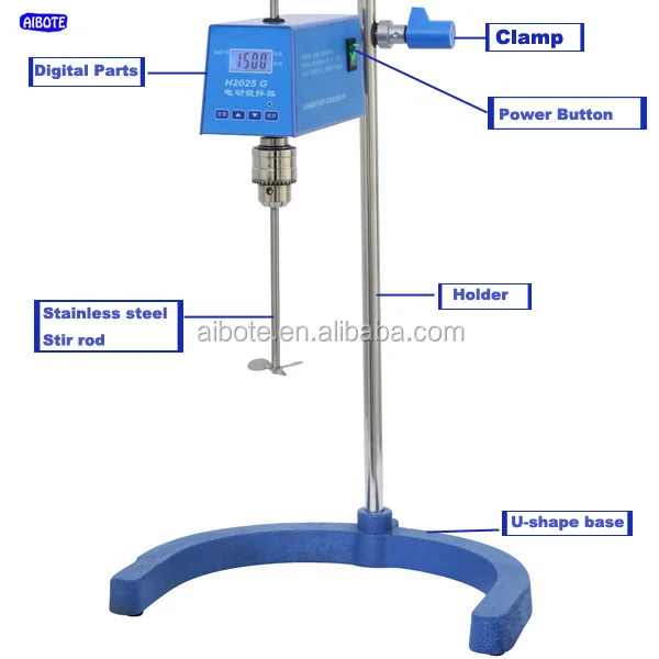 50L/100W High Power Constant Speed liquid stirrer/mixer in cosmetics