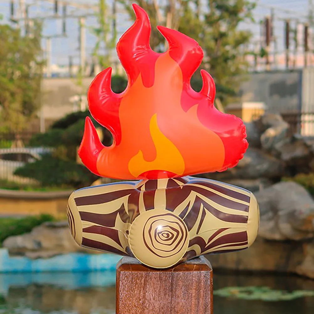 Inflatable Flame Model Yard Decoration Props Pvc Bonfire Camping Party Garden Fake Campfire