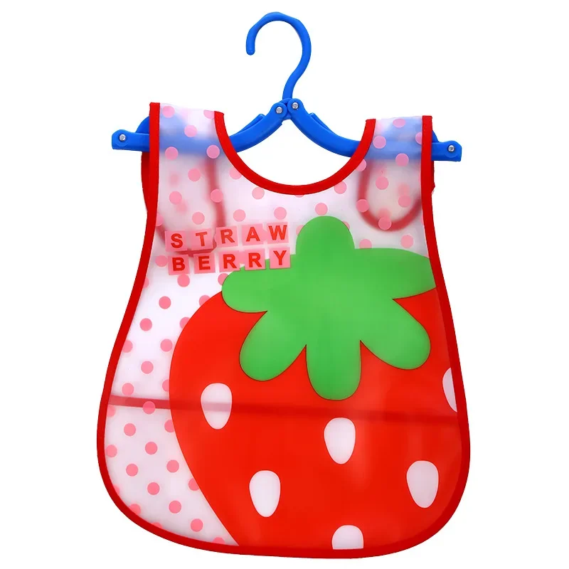 Adjustable Baby Bibs EVA Plastic Waterproof Lunch Feeding Bibs Baby Cartoon Feeding Cloth Children Baby Apron Babador De Bebe