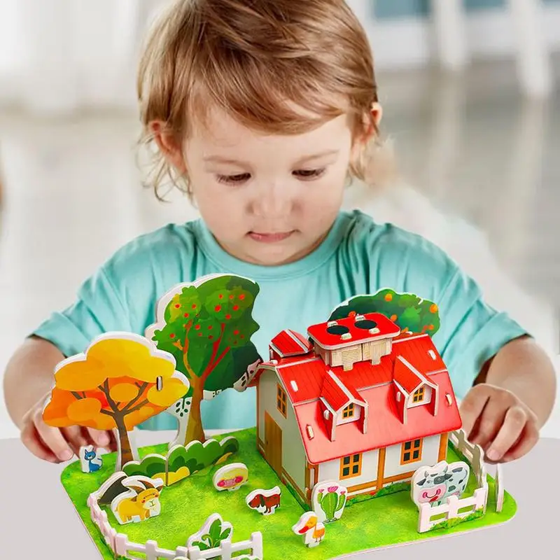 3d Puzzle dla dzieci Puzzle edukacyjne przedszkole oświecenie zabawki prezent dla dzieci edukacyjne zabawki do przyprawiania antystresowa zabawka