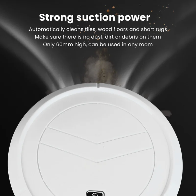 Robot Vacuum Cleaner Intelligent Rechargeable Strong Suction Cordless Automatic Mop Sweeper For Tile Wooden Floor Short Rug