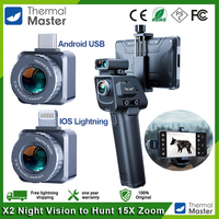 INFIRAY Thermal Master X2 Thermal Camera Infrared Night Vision to Hunt 15X Zoom Thermal Imager for IOS & Android Mobile Phone