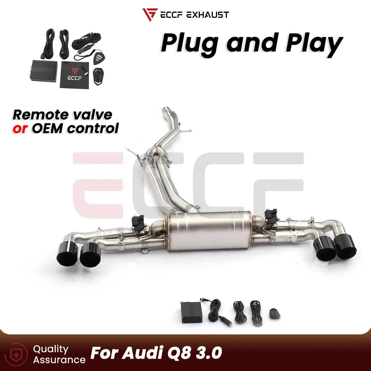 

Sporty Stainless steel Catback exhaust system FOR Audi Q8 3.0 Aggressive Exhaust Sound Plug and Play Performance Upgrade