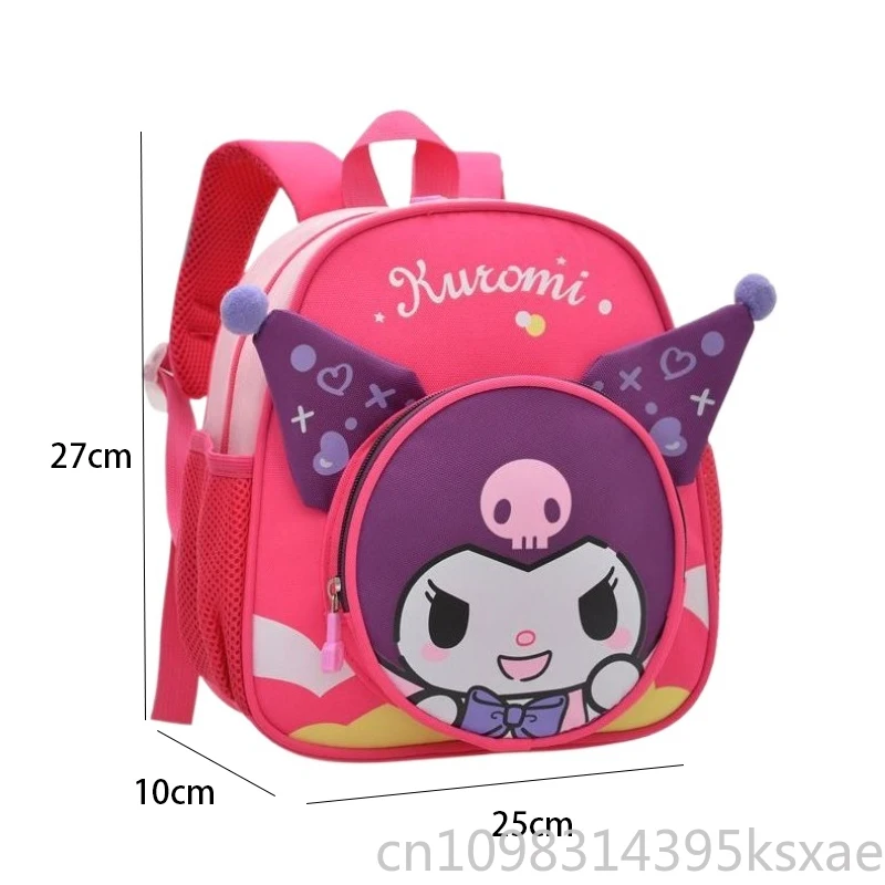 Sanrio Mini Backpack for Girls Cute School Bag Cartoon Kuromi Breathable Lightweight with Reflective Strips Portable Durable