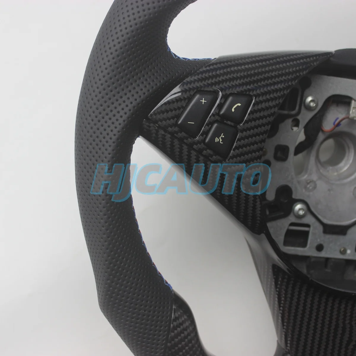 Custom D Shape Replacement For BMW E60 E61 M5 E63 E64 M6 Leather Real Carbon Fiber Steering Wheel 2003-2010