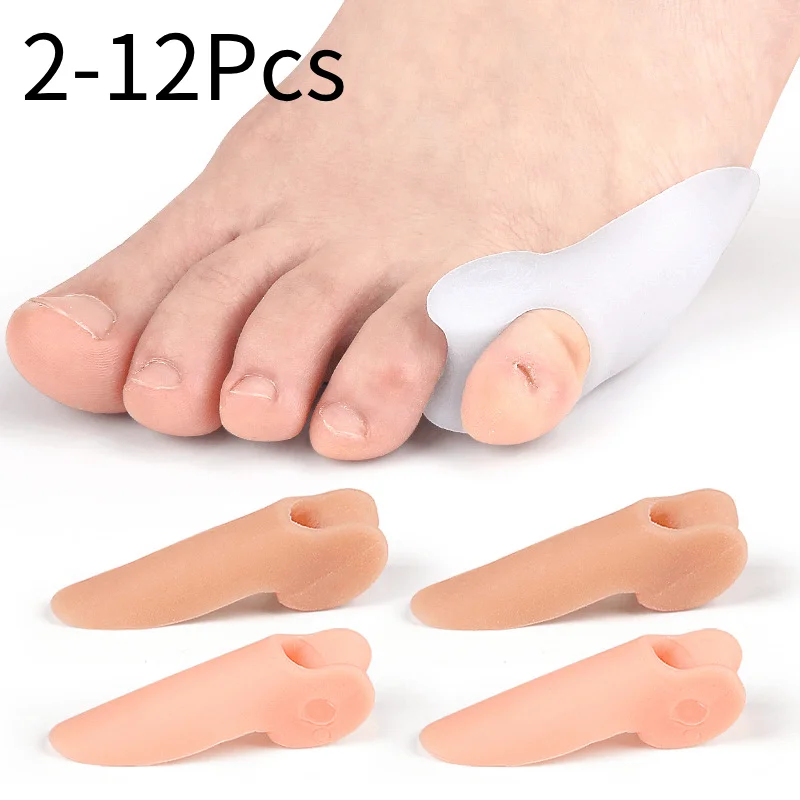 2/4/6/8/10/12Pcs Gel Pinky Bunion Corrector Little Toe Separator Bunionette Pads Toe for Pain Relief of Corn Callus and Blisters
