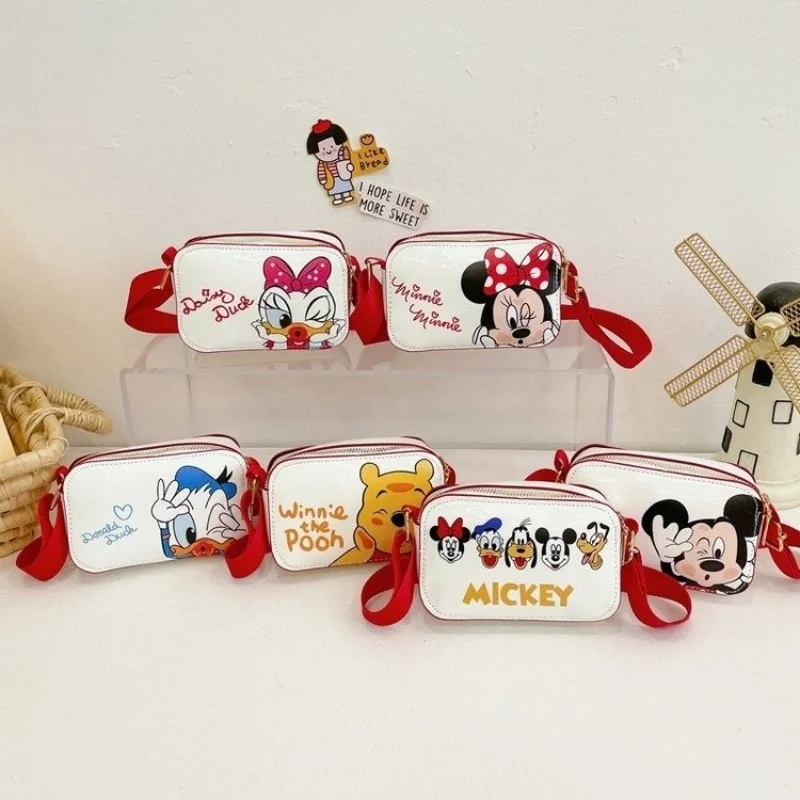 

Новая сумка через плечо с Микки Маусом и Дональдом Даком, портативная сумка через плечо с героями мультфильмов, большая вместительная сумка на молнии, подарок на фестиваль для пары